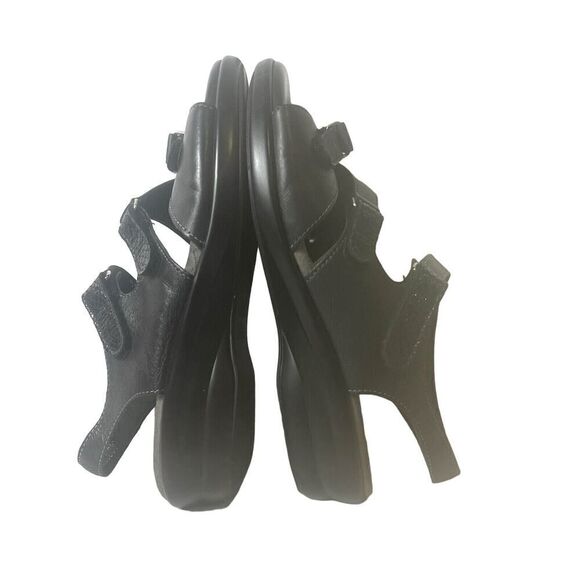 SAS Tripad Comfort Sandals Black Leather Womens Sz 7 W Comfort Casual Sling Back - Picture 4 of 10